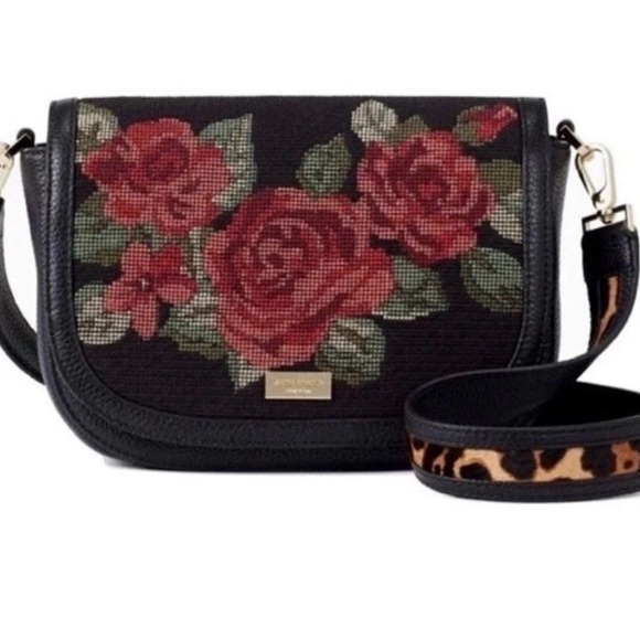 kate spade Handbags - Kate spade floral Black Crossbody Bag